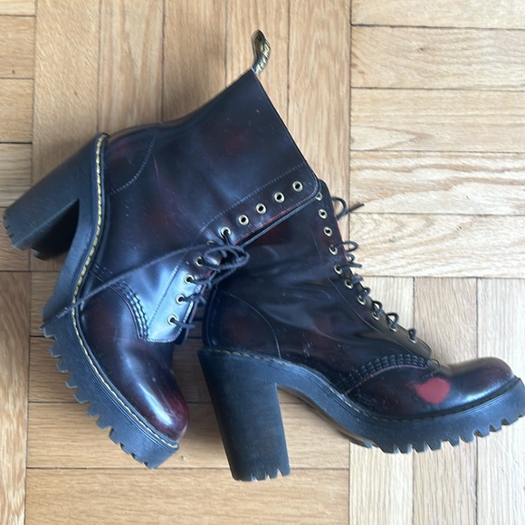 Dr. Martens Red Heeled Kendra Boots Women's Size 9 EU41 Arcadia Leather … - Picture 16 of 17
